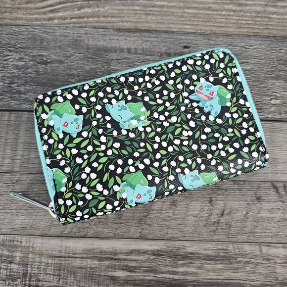 Loungefly Pokemon Bulbasaur Metallic Mini Backpack and Wallet Set Teal Green - Picture 9 of 11